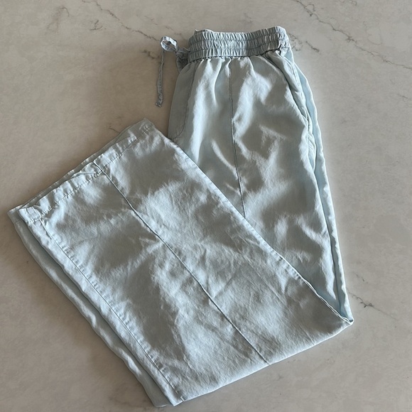 Zara Pants - ZARA Wide Leg Baby Blue Women’s Casual Pants NEW